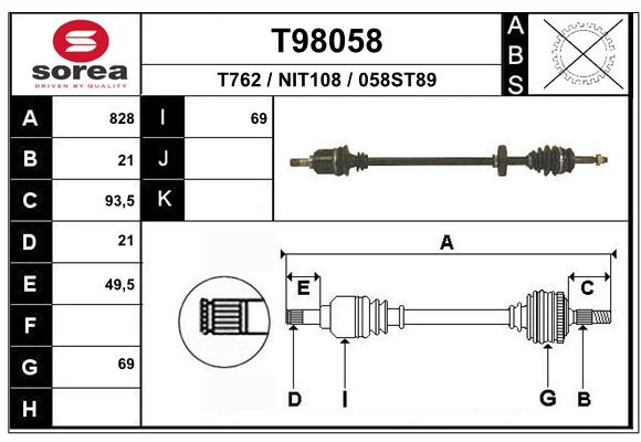 Transmission (Cardan) SEEAC NIT108