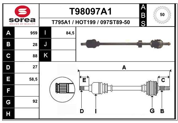 Transmission (Cardan) SEEAC HOT199