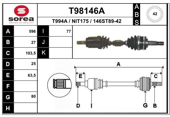 Transmission (Cardan) SEEAC NIT175