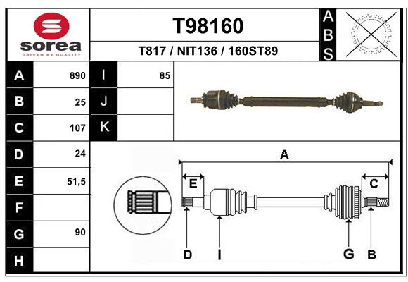 Transmission (Cardan) SEEAC NIT136