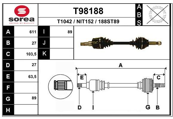 Transmission (Cardan) SEEAC NIT152