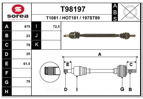 Transmission (Cardan) SEEAC HOT181