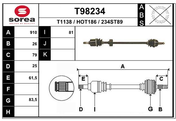 Transmission (Cardan) SEEAC HOT186