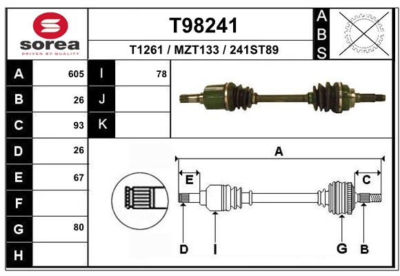 Transmission (Cardan) SEEAC MZT133