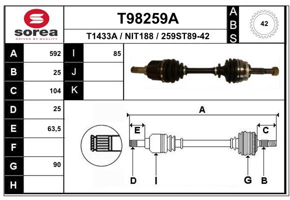 Transmission (Cardan) SEEAC NIT188