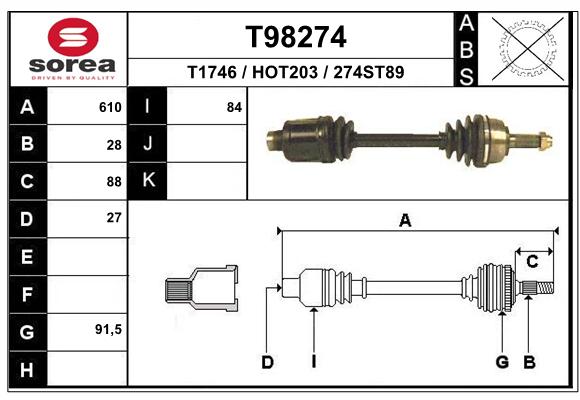 Transmission (Cardan) SEEAC HOT203