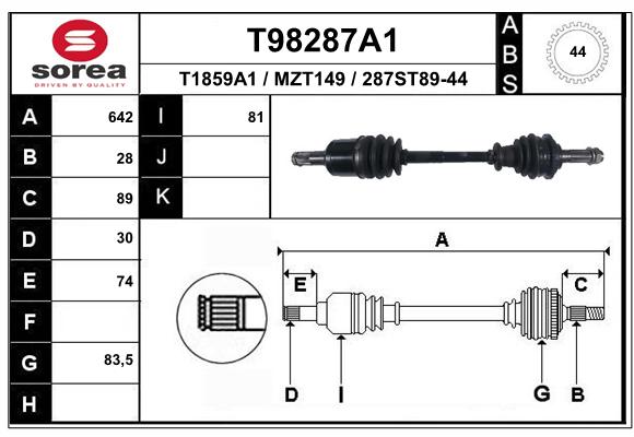 Transmission (Cardan) SEEAC MZT149