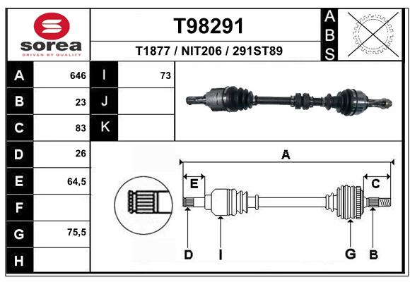 Transmission (Cardan) SEEAC NIT206