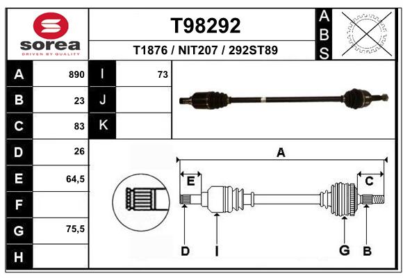 Transmission (Cardan) SEEAC NIT207