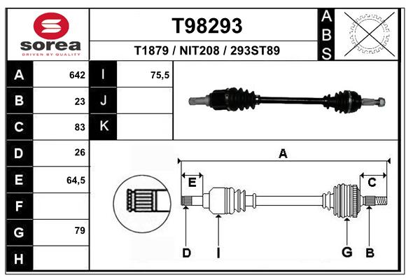 Transmission (Cardan) SEEAC NIT208