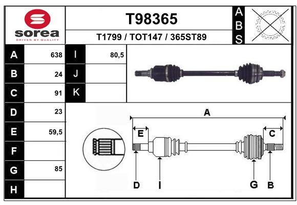 Transmission (Cardan) SEEAC TOT147