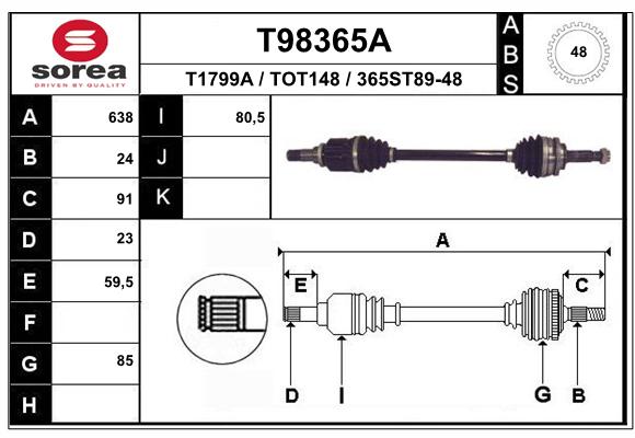 Transmission (Cardan) SEEAC TOT148