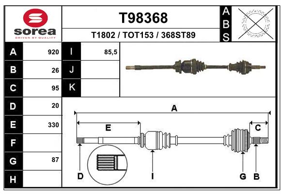 Transmission (Cardan) SEEAC TOT153