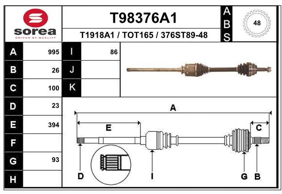 Transmission (Cardan) SEEAC TOT165