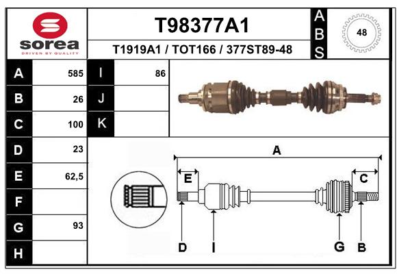 Transmission (Cardan) SEEAC TOT166