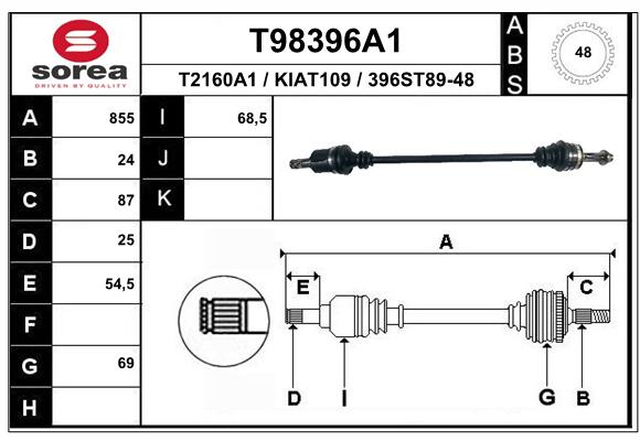 Transmission (Cardan) SEEAC KIAT109