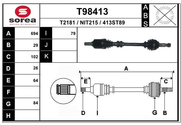 Transmission (Cardan) SEEAC NIT215