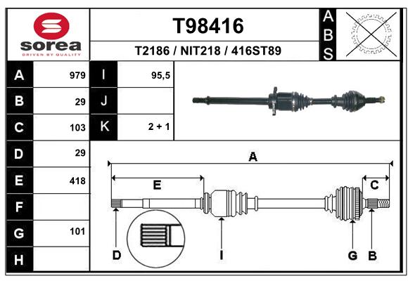 Transmission (Cardan) SEEAC NIT218