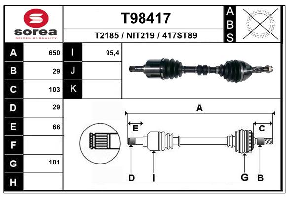 Transmission (Cardan) SEEAC NIT219