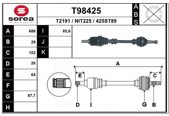 Transmission (Cardan) SEEAC NIT225