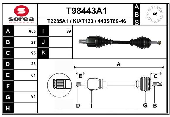 Transmission (Cardan) SEEAC KIAT120