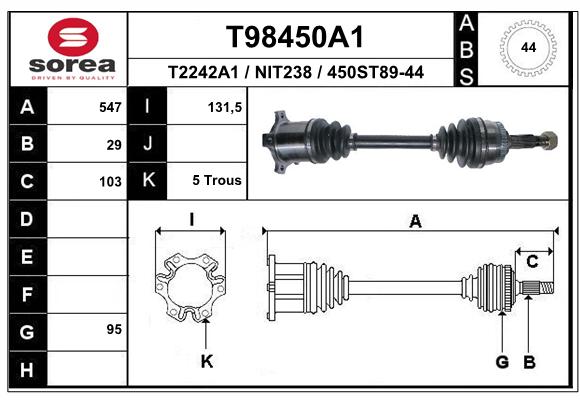 Transmission (Cardan) SEEAC NIT238