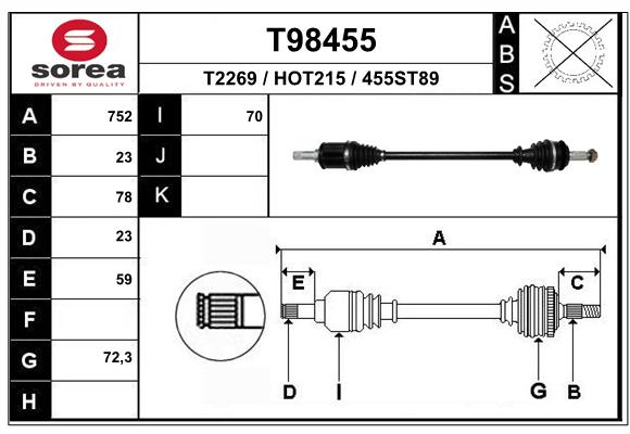 Transmission (Cardan) SEEAC HOT215