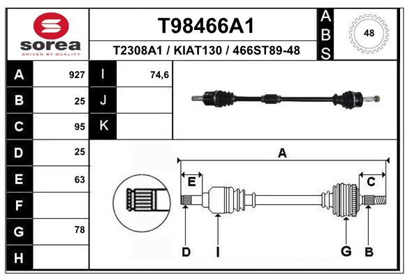 Transmission (Cardan) SEEAC KIAT130