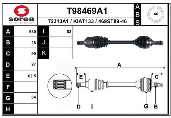 Transmission (Cardan) SEEAC KIAT133