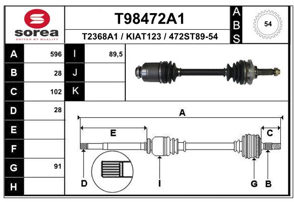 Transmission (Cardan) SEEAC KIAT123