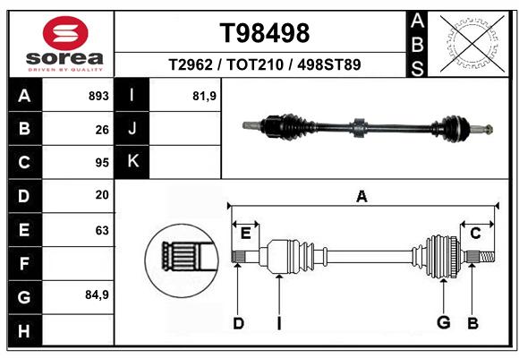 Transmission (Cardan) SEEAC TOT210