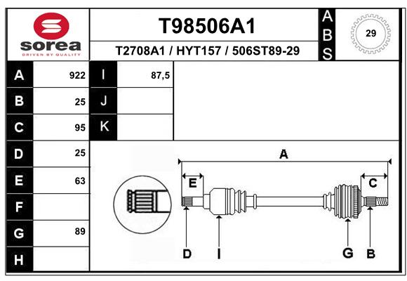 Transmission (Cardan) SEEAC HYT157