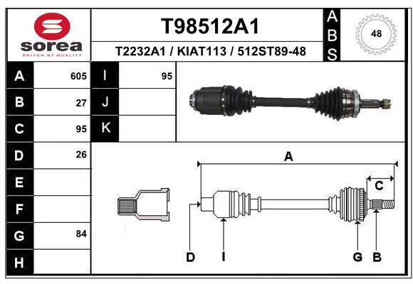 Transmission (Cardan) SEEAC KIAT113