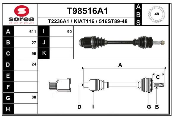 Transmission (Cardan) SEEAC KIAT116