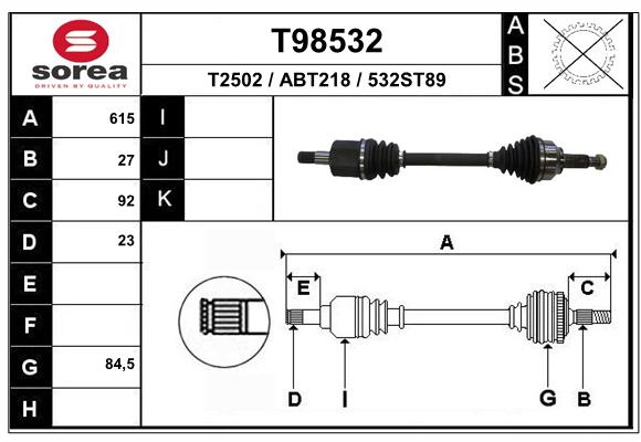 Transmission (Cardan) SEEAC ABT218