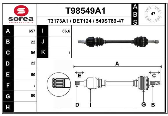 Transmission (Cardan) SEEAC DET124