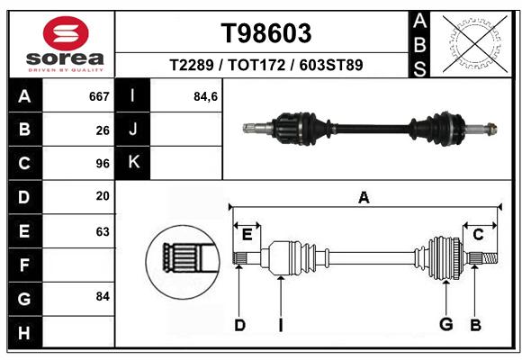 Transmission (Cardan) SEEAC TOT172