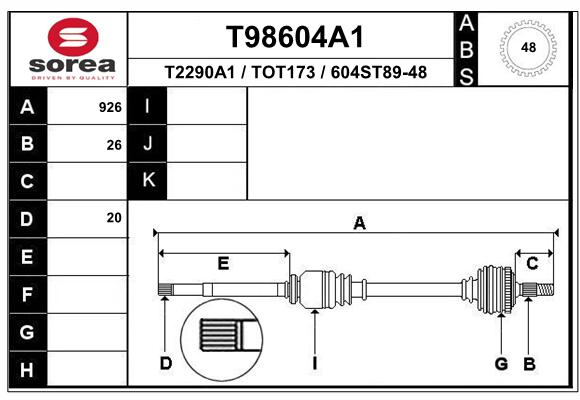 Transmission (Cardan) SEEAC TOT173