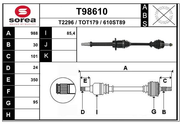 Transmission (Cardan) SEEAC TOT179