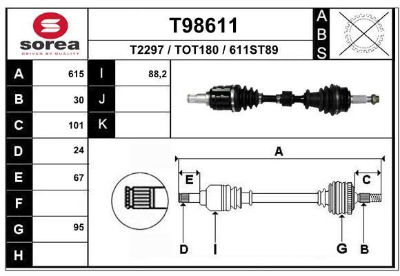 Transmission (Cardan) SEEAC TOT180