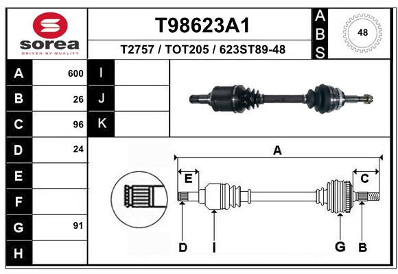 Transmission (Cardan) SEEAC TOT205