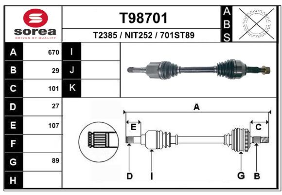 Transmission (Cardan) SEEAC NIT252