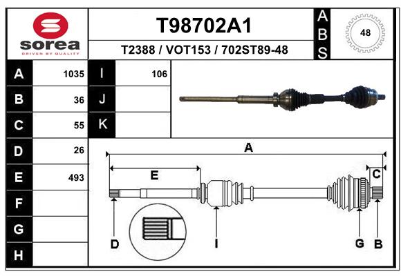 Transmission (Cardan) SEEAC VOT153