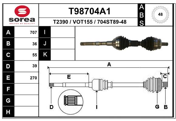 Transmission (Cardan) SEEAC VOT155