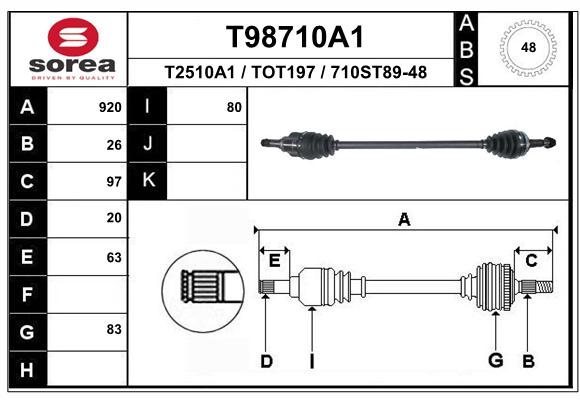 Transmission (Cardan) SEEAC TOT197