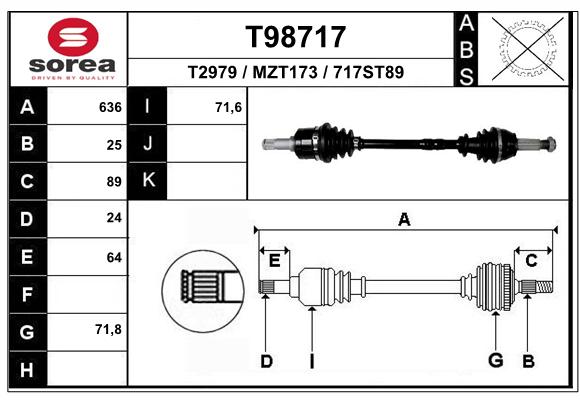 Transmission (Cardan) SEEAC MZT173