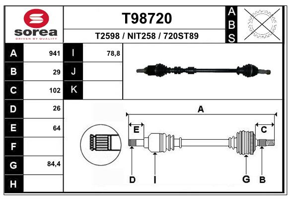 Transmission (Cardan) SEEAC NIT258