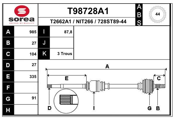 Transmission (Cardan) SEEAC NIT266