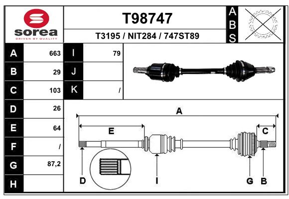 Transmission (Cardan) SEEAC NIT284