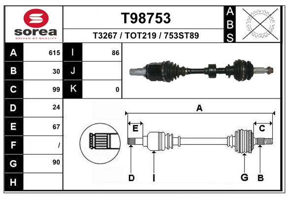 Transmission (Cardan) SEEAC TOT219